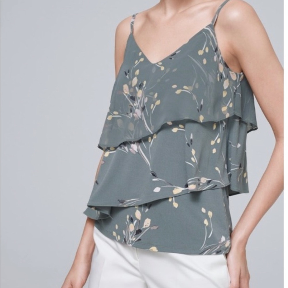 White House Black Market Tiered Tank Top